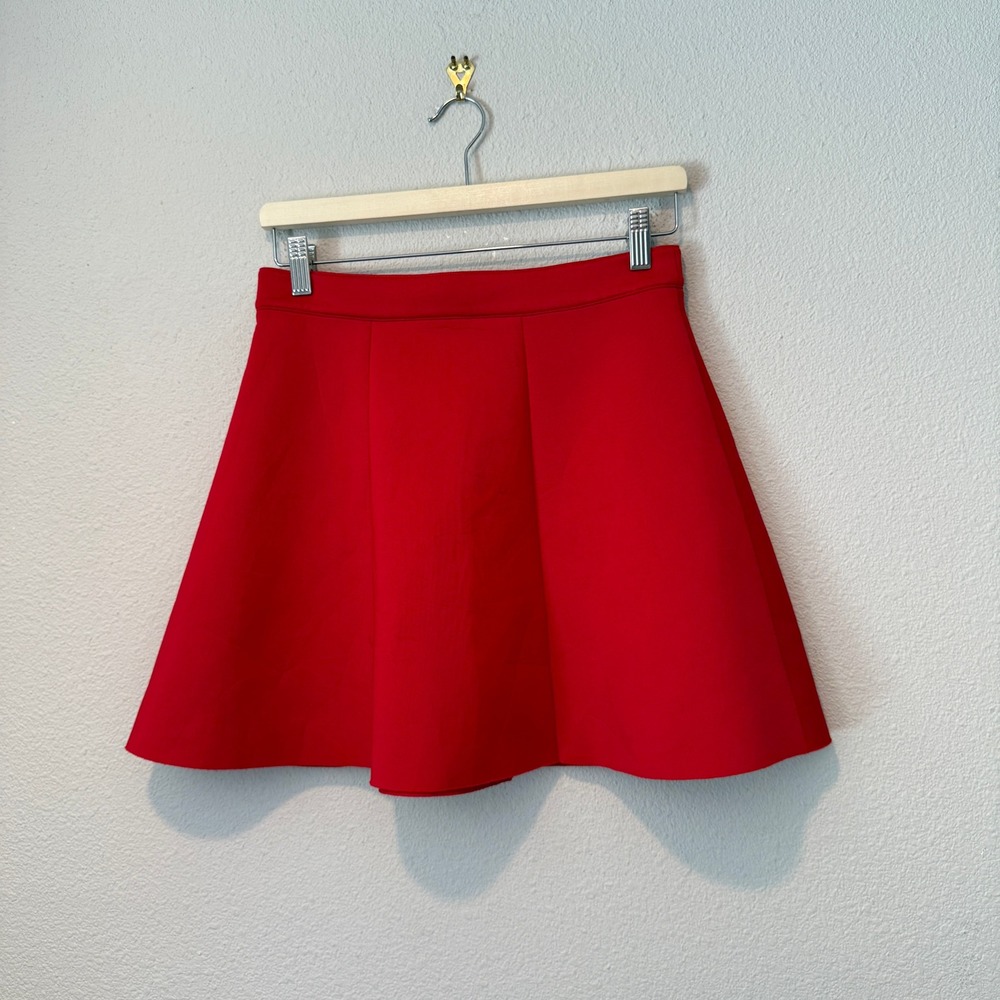 Sam Edelman Womens Red Scuba Skater Skirt A-Line Mini HB4032SC Size 4